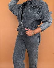 Load image into Gallery viewer, Newly Added: Batwing Acid-Wash Denim Utility Jumpsuit - Thrift Happens 2