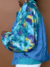 Load image into Gallery viewer, Newly Added: Blue Abstract Sleeve Windbreaker - Thrift Happens 2