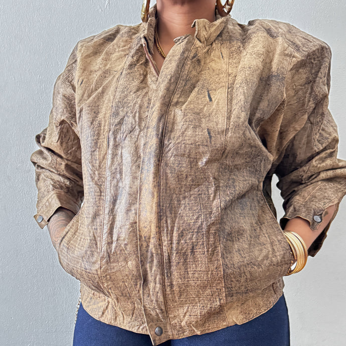 Newly Added: Genuine Leather Distressed Jacket