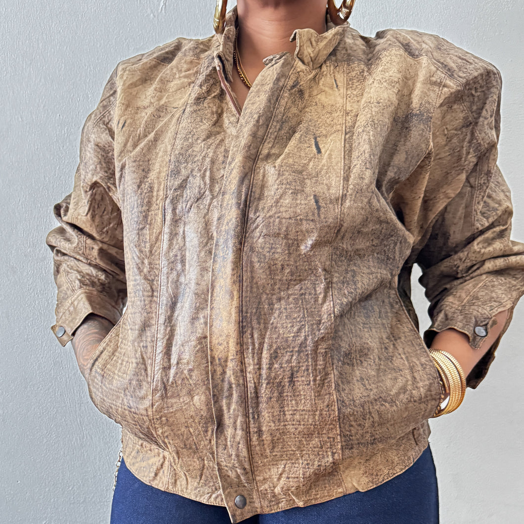 Newly Added: Genuine Leather Distressed Jacket