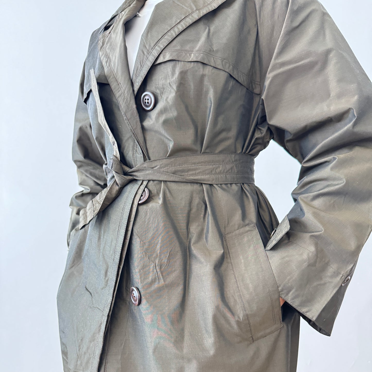 Newly Added: Rainy Weather Resistant Two Tone Trench Coat