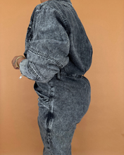Load image into Gallery viewer, Newly Added: Batwing Acid-Wash Denim Utility Jumpsuit - Thrift Happens 2