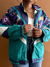Load image into Gallery viewer, Abstract Nylon &amp; Fleece Panel Jacket - Thrift Happens 2
