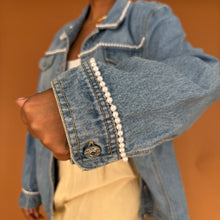 Load image into Gallery viewer, Newly Added: Denim Jacket with Pearly Detail