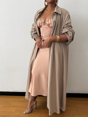 Newly Added: Light Long Vintage Cardigan Trench