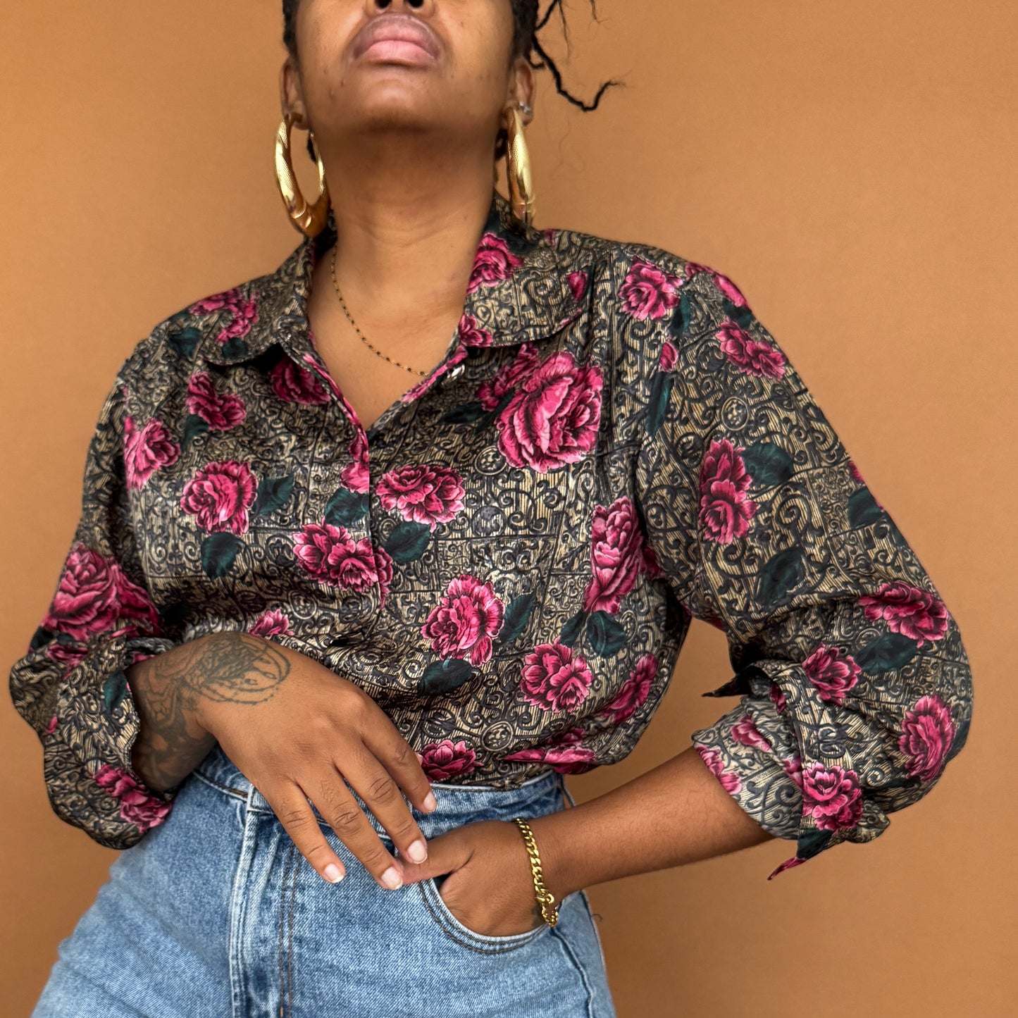 Newly Added: Vintage Silk Floral Shirt