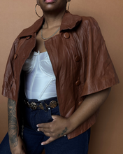 Load image into Gallery viewer, Newly Added: Genuine Leather Nappa Cape - Thrift Happens 2