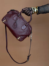 Load image into Gallery viewer, Accessories: Burgundy Pebbled Leather Mini Tote Bag - Thrift Happens 2