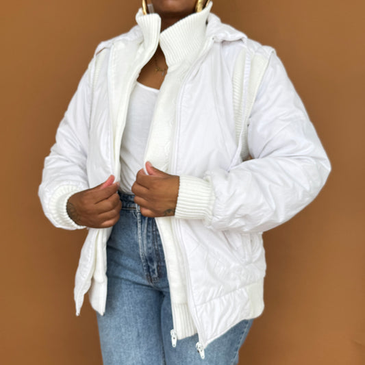 Newly Added: 2 in 1 Bomber Jacket & Vest with Woolen Detail