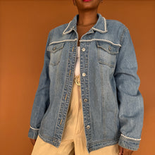 Load image into Gallery viewer, Newly Added: Denim Jacket with Pearly Detail