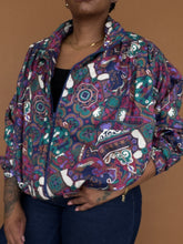 Load image into Gallery viewer, Newly Added: Vintage Print Zip-Up Light Jacket