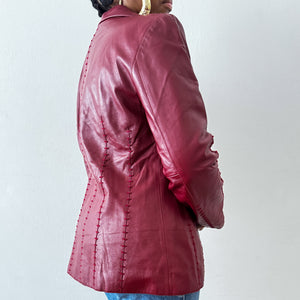 Newly Added: Outstitched Genuine Leather Blazer