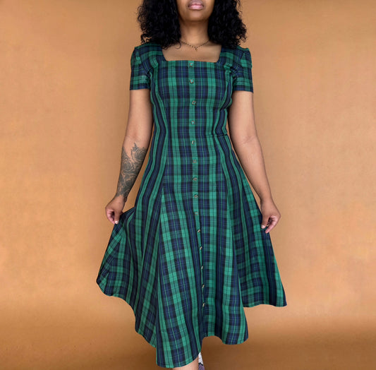 Checked Vintage Dress