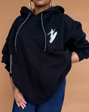 Load image into Gallery viewer, Branded: Women + Waves x H&amp;M Collab Black Graphic Hoodie - Thrift Happens 2