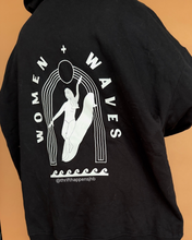 Load image into Gallery viewer, Branded: Women + Waves x H&amp;M Collab Black Graphic Hoodie - Thrift Happens 2