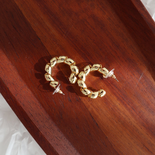 New Jewellery: Twisted Gold Plated Hoops - Thrift Happens 2