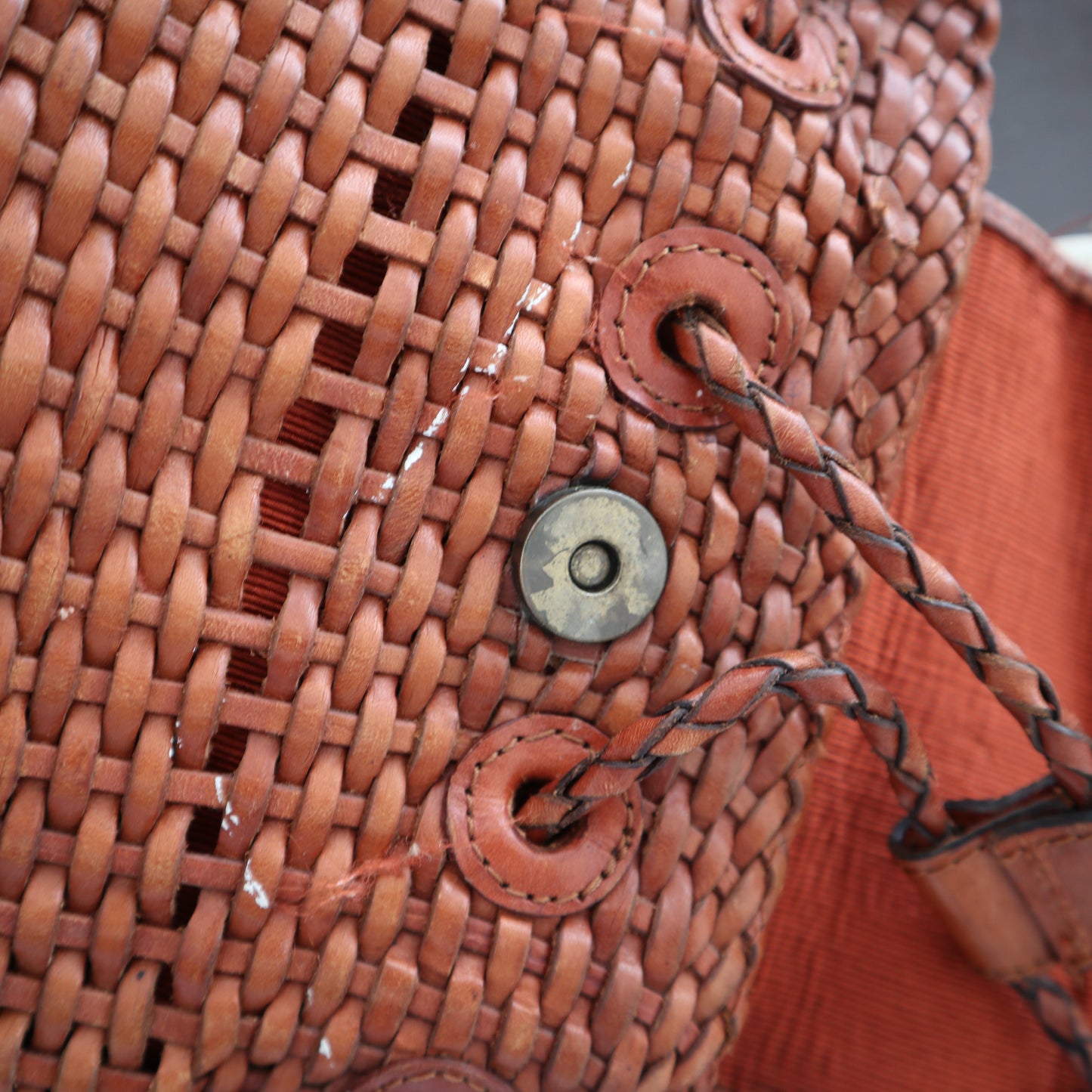 New Accessories: Genuine Leather Woven Backpack - Thrift Happens 2