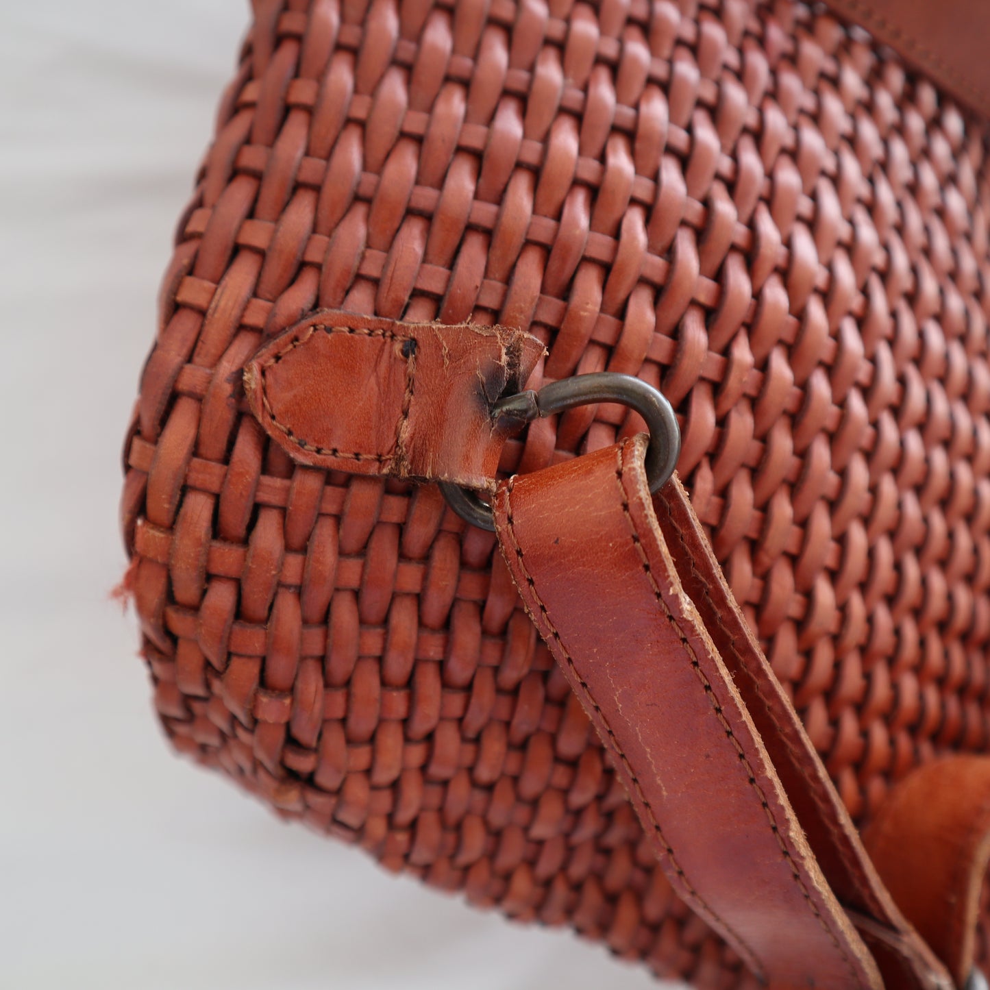 New Accessories: Genuine Leather Woven Backpack - Thrift Happens 2