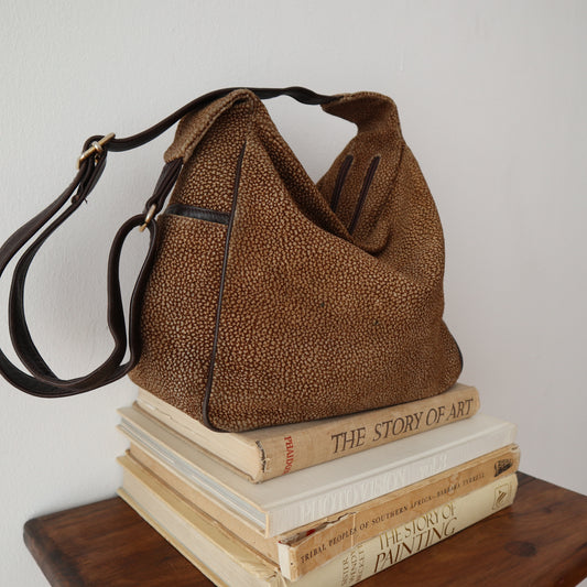New Accessories: Genuine Suede & Leather Bag - Thrift Happens 2