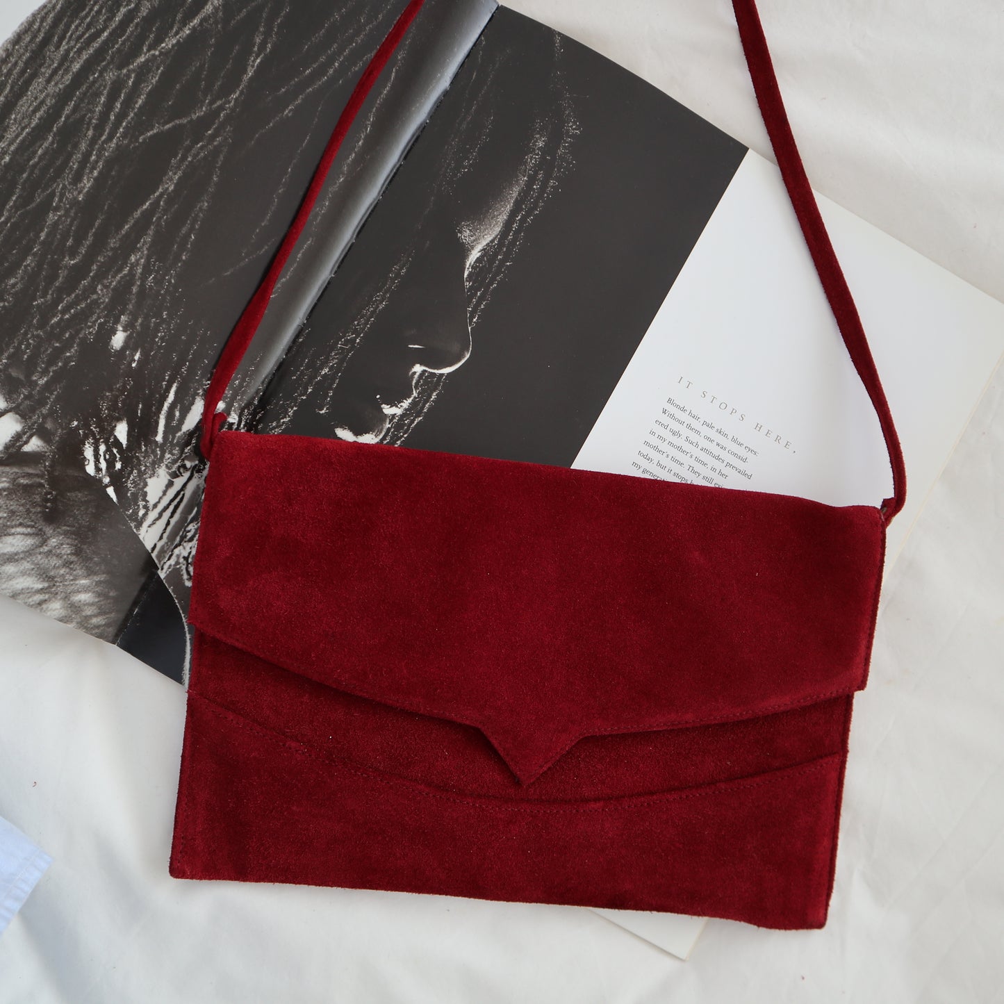 New Accessories: Genuine Suede Sling bag - Thrift Happens 2