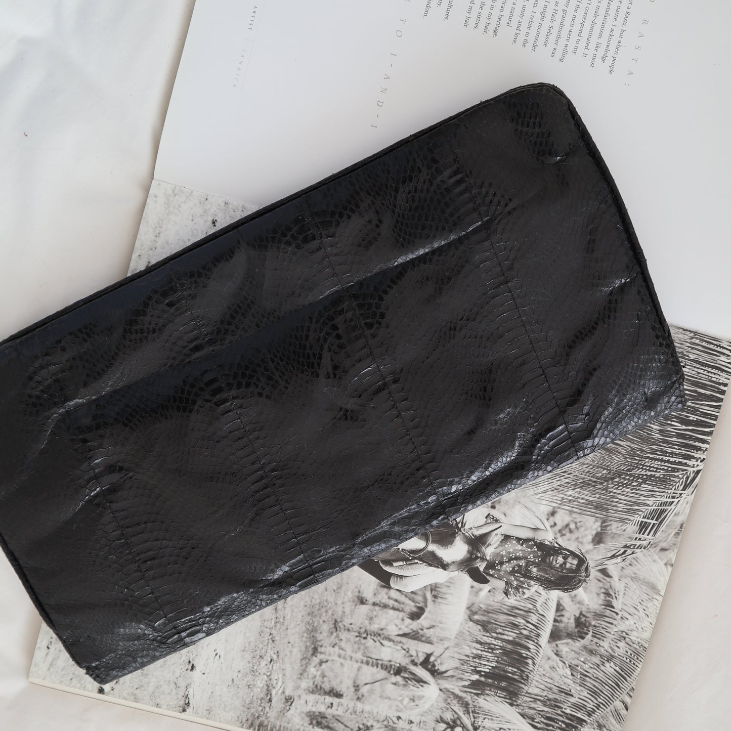 New Accessories: Genuine leather Serpantine Clutch - Thrift Happens 2