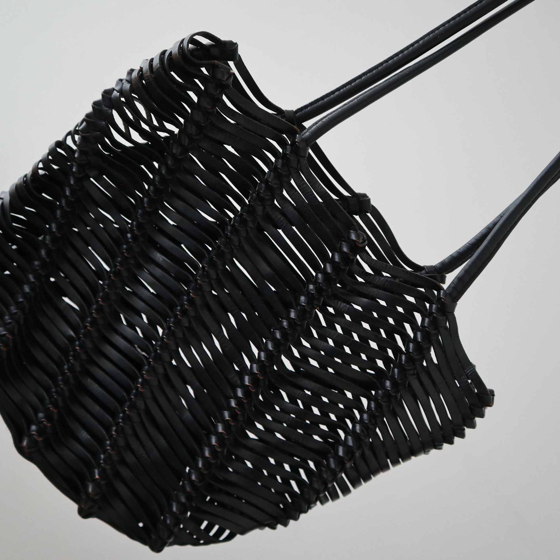 New Accessories: Genuine Leather Mesh Tote - Thrift Happens 2