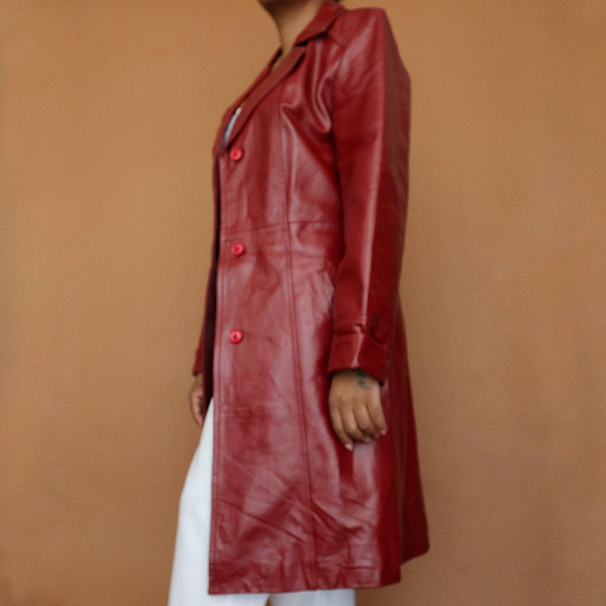 Newly Added: Genuine Leather Trench Coat - Thrift Happens 2
